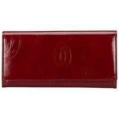 Cartier Red Happy Birthday Patent Leather Wallet