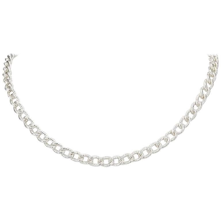 Tiffany & Co. Sterling Silver Twist Chain Necklace