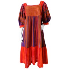 1970s Rikma Babydoll Bell Sleeve Dress 