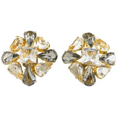 Dior Crystal Adorned Earrings, 1962 