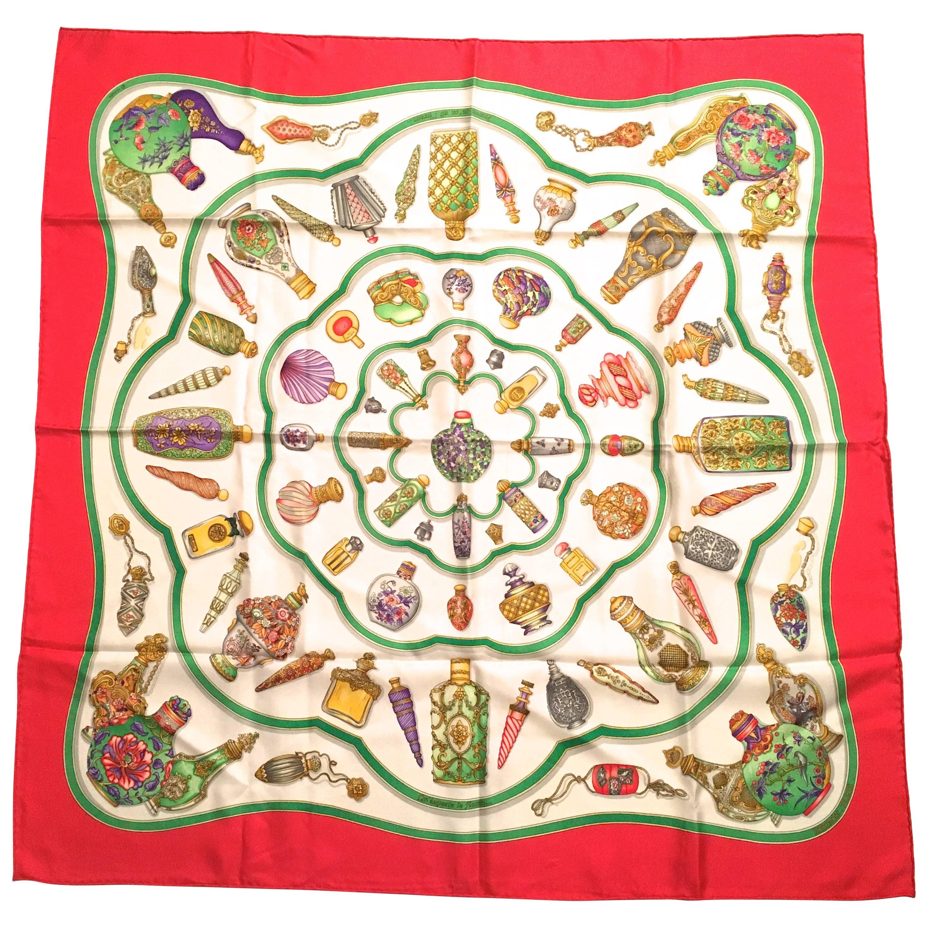  Hermes Silk Scarf - Catherine Baschet - 1988 RARE For Sale