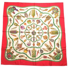 Vintage Hermes Silk Scarf - Catherine Baschet - 1988 RARE