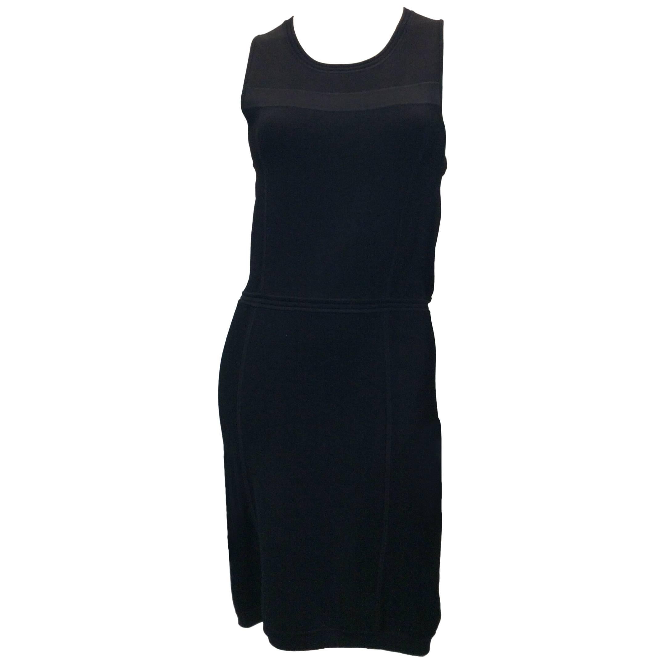 ALC Black Knit Open Back Dress  For Sale