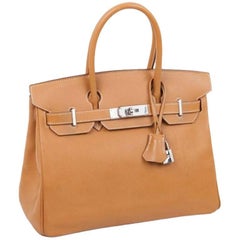 HERMES Birkin 30 Bag in Epsom Gold H Leather