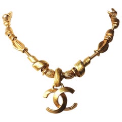 Gilt rope 'Double C' necklace, Chanel, 2000