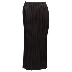 Issey Miyake Long Black Pleated Skirt