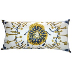 Vintage Hermes Scarf Pillow Les Cles iwj4426-1