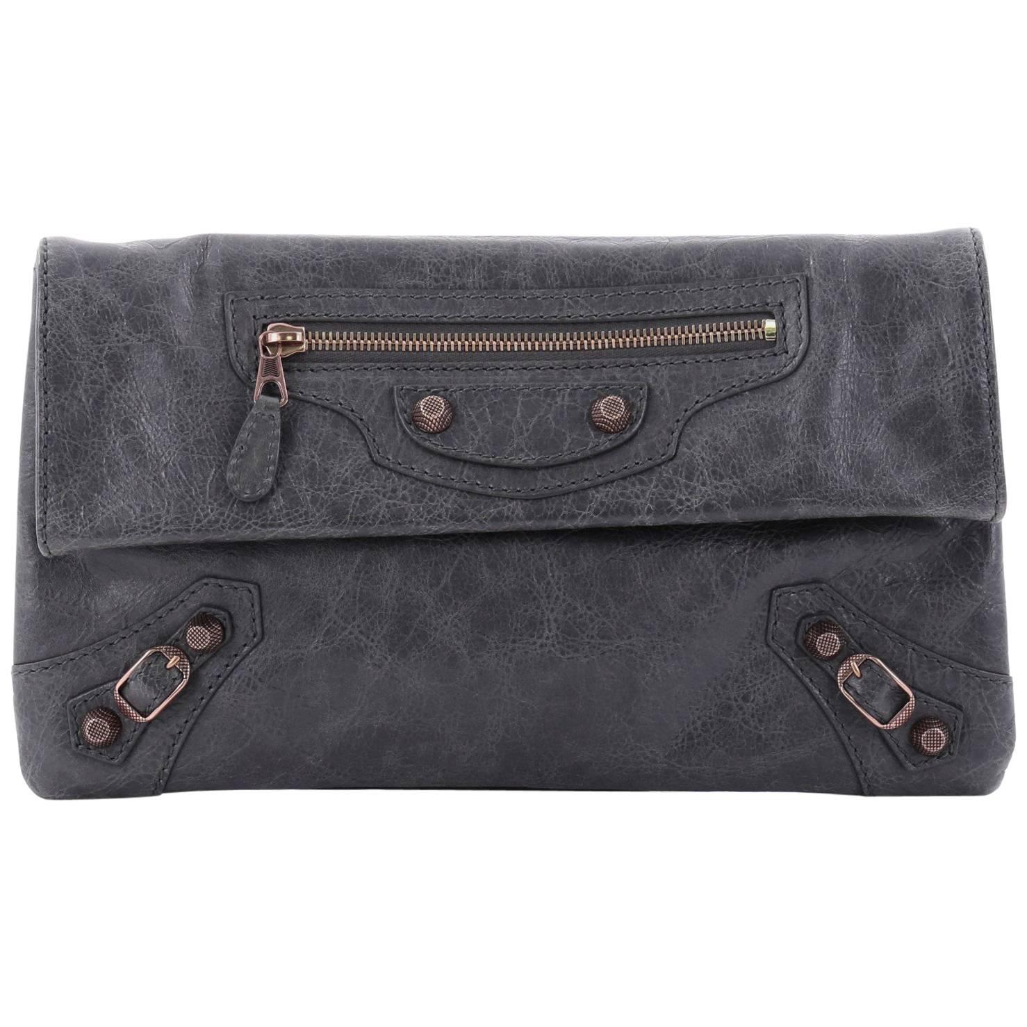 Balenciaga Envelope Clutch Giant Studs Leather