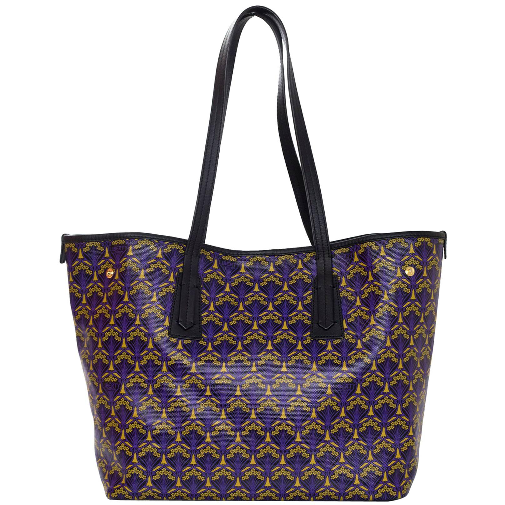 Liberty London Purple Marlborough Iphis-Print Tote Bag rt. $595