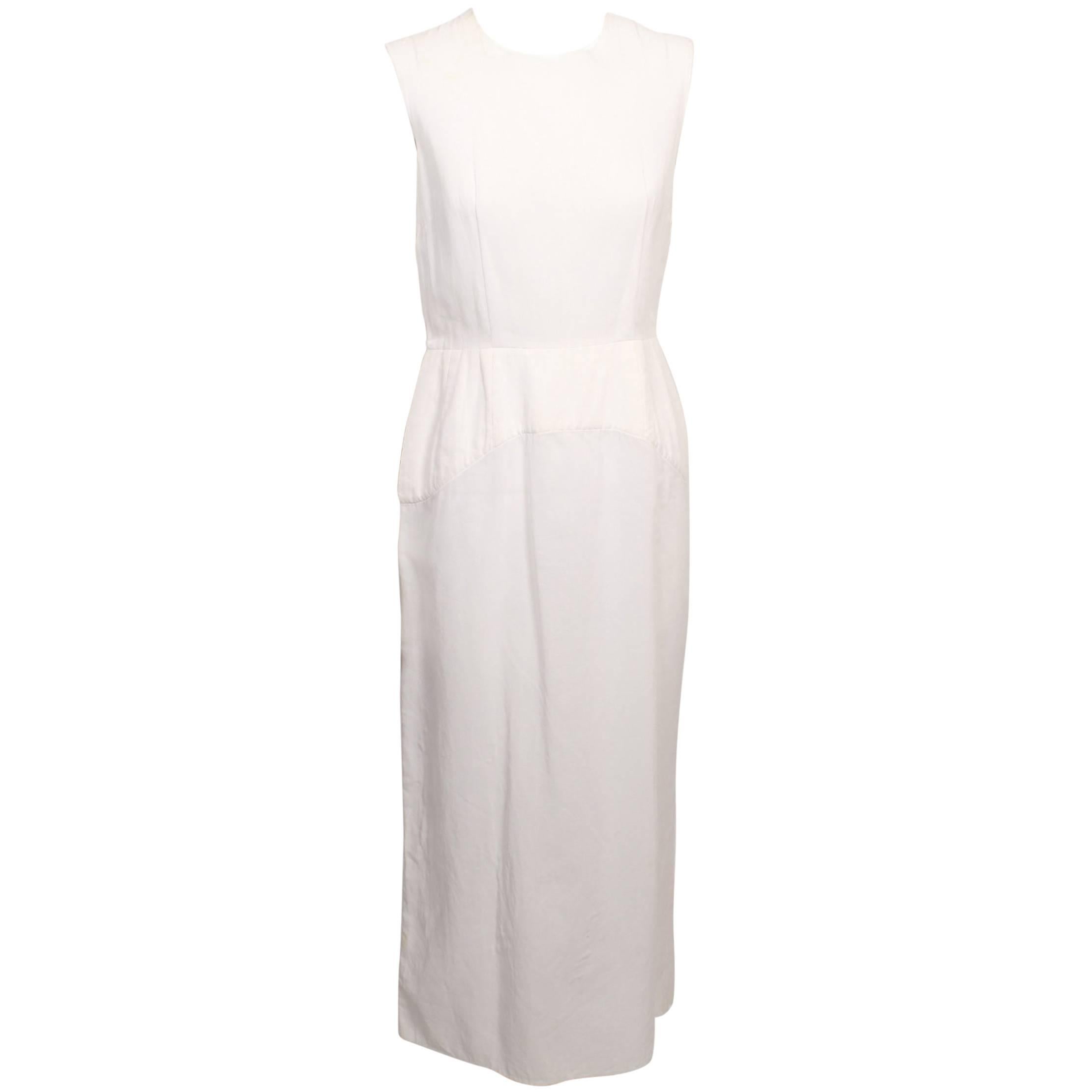Comme des Garcons Raw Edge White Shell Dress For Sale