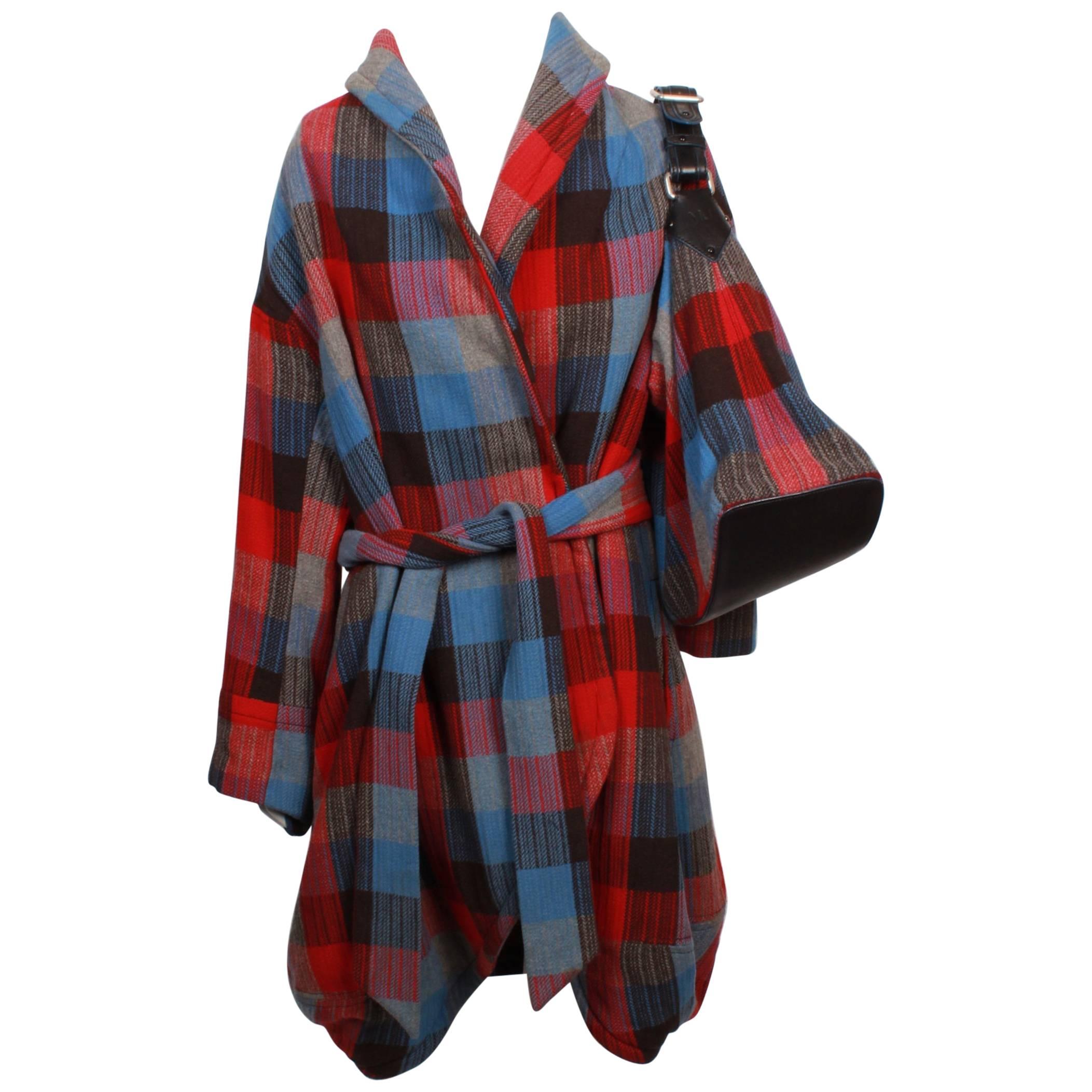 Marc Jacobs Checked Wrap Coat & Matching Bag