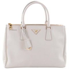 Prada Double Zip Lux Tote Saffiano Leather Medium