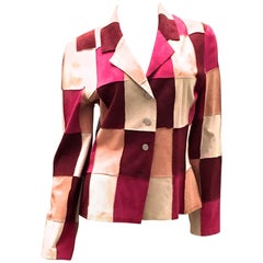 Chanel Jacket Patchwork Suede 38