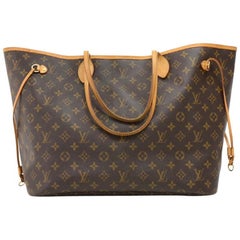 Used Louis Vuitton Neverfull GM Monogram Canvas Shoulder Tote Bag 