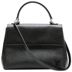 LOUIS VUITTON 'Cluny' MM Bag in Black Epi Leather