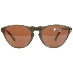 Persol Ratti Vintage Green Cat-Eye Meflecto 201 55mm Sunglasses 