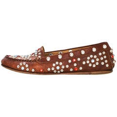 Isabel Marant Brown Studded Loafers Sz 40