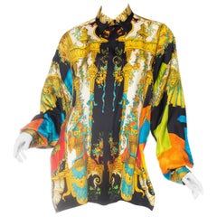 1990s Atelier Gianni Versace Baroque Silk Shirt
