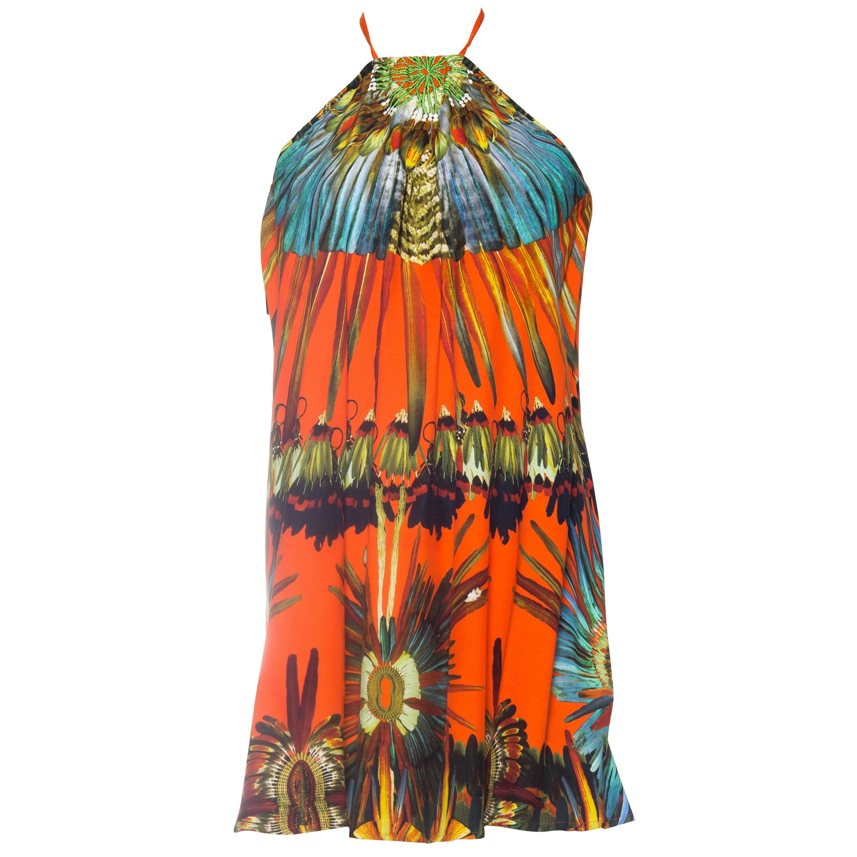 Jean Paul Gaultier Parrot Feather Print Halter Tunic at 1stDibs | jean ...