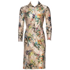 Vintage 1970s Lanvin Victorian Floral Print Dress