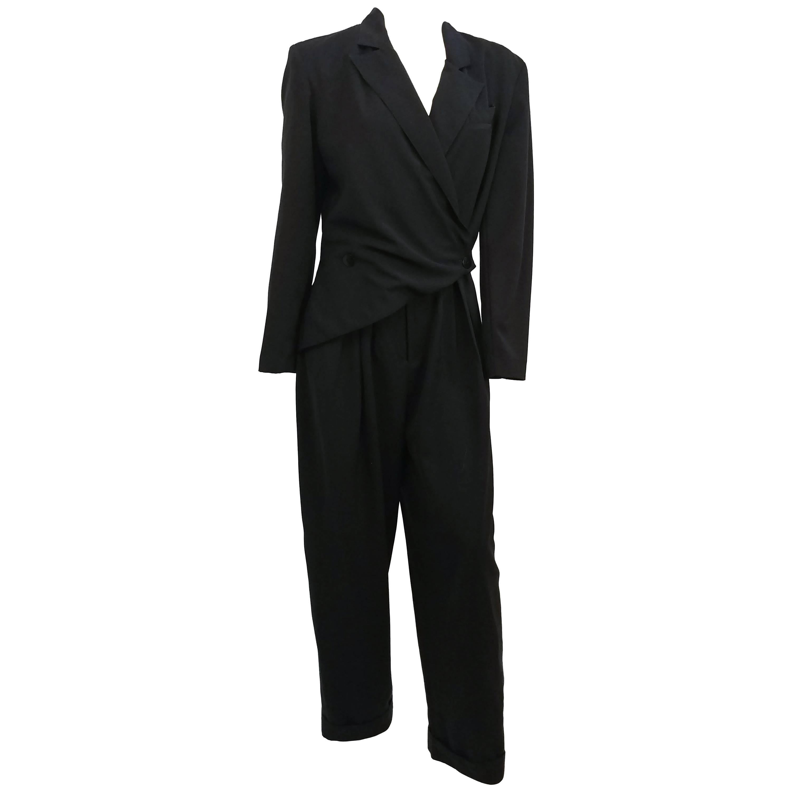 1980s Tuxedo Formal Jumpsuit