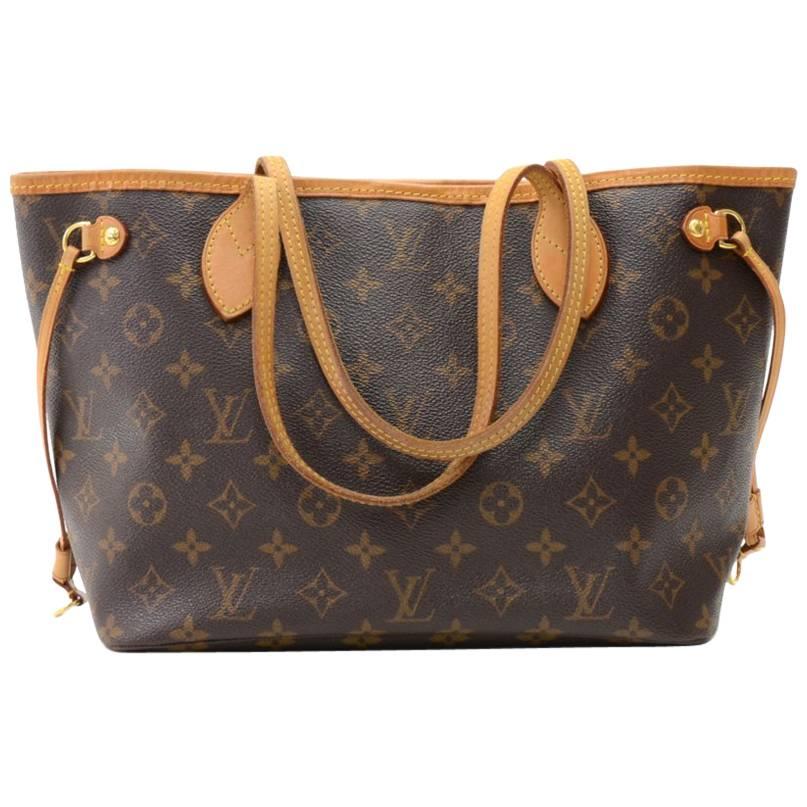 Louis Vuitton Neverfull PM Monogram Canvas Shoulder Tote Bag 