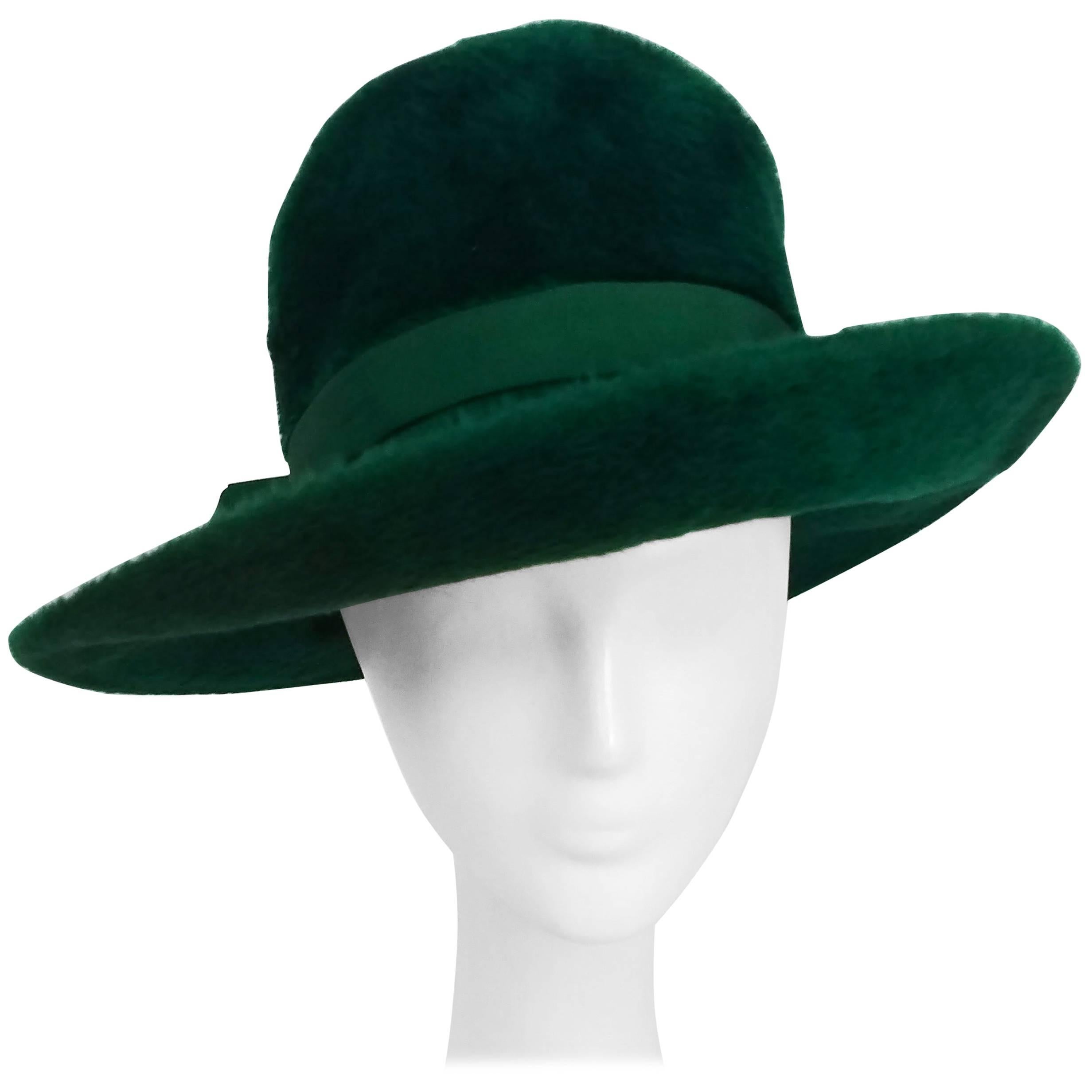 1960s Mr. John Emerald Green Fur Felt Hat