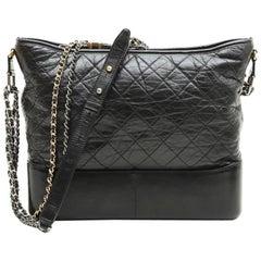 CHANEL Bag 'Gabrielle Hobo' in Aged Black Quilted Leather