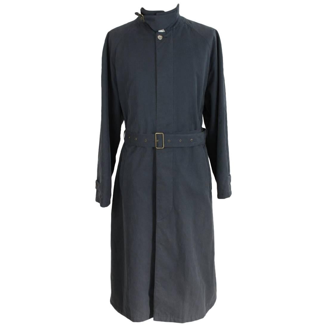 Giorgio Armani Collezioni vintage cotton gray trench coat size 50 it made italy 