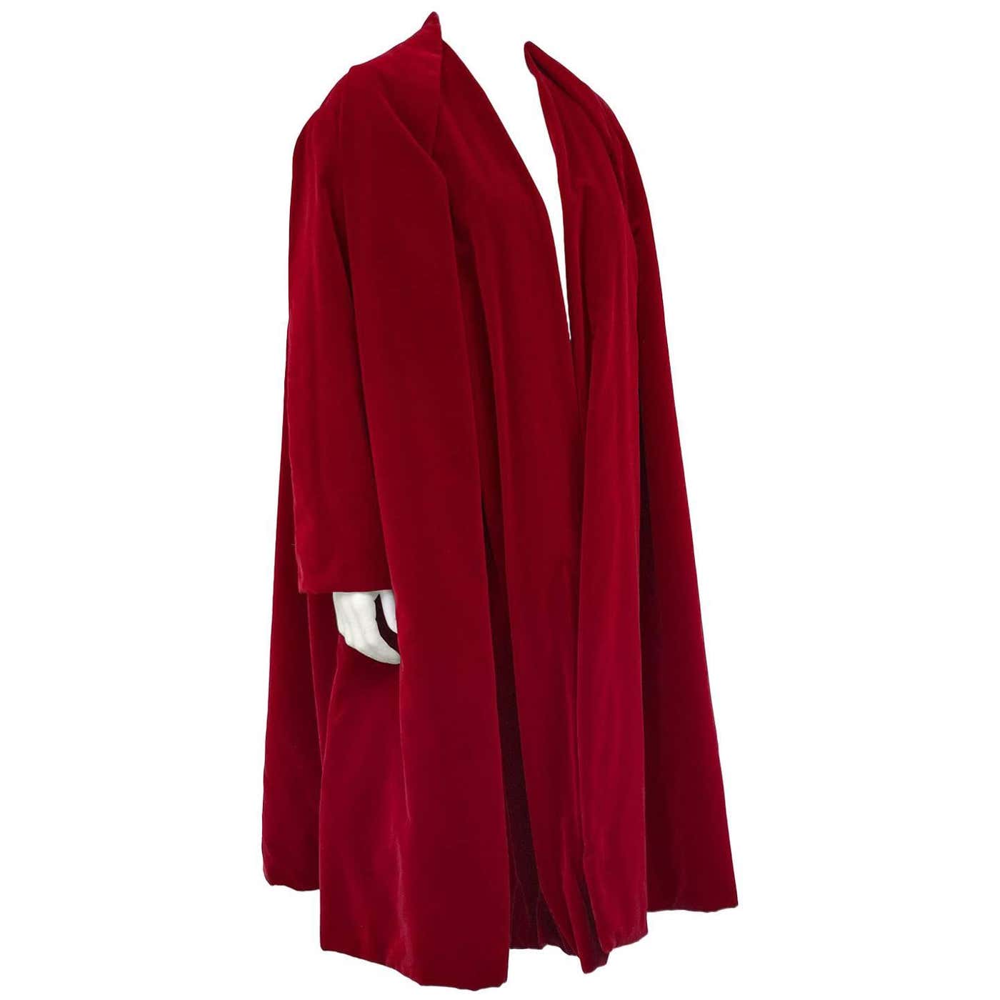 1950s Jacques Fath Bordeaux Velvet Evening Swing Coat at 1stDibs ...