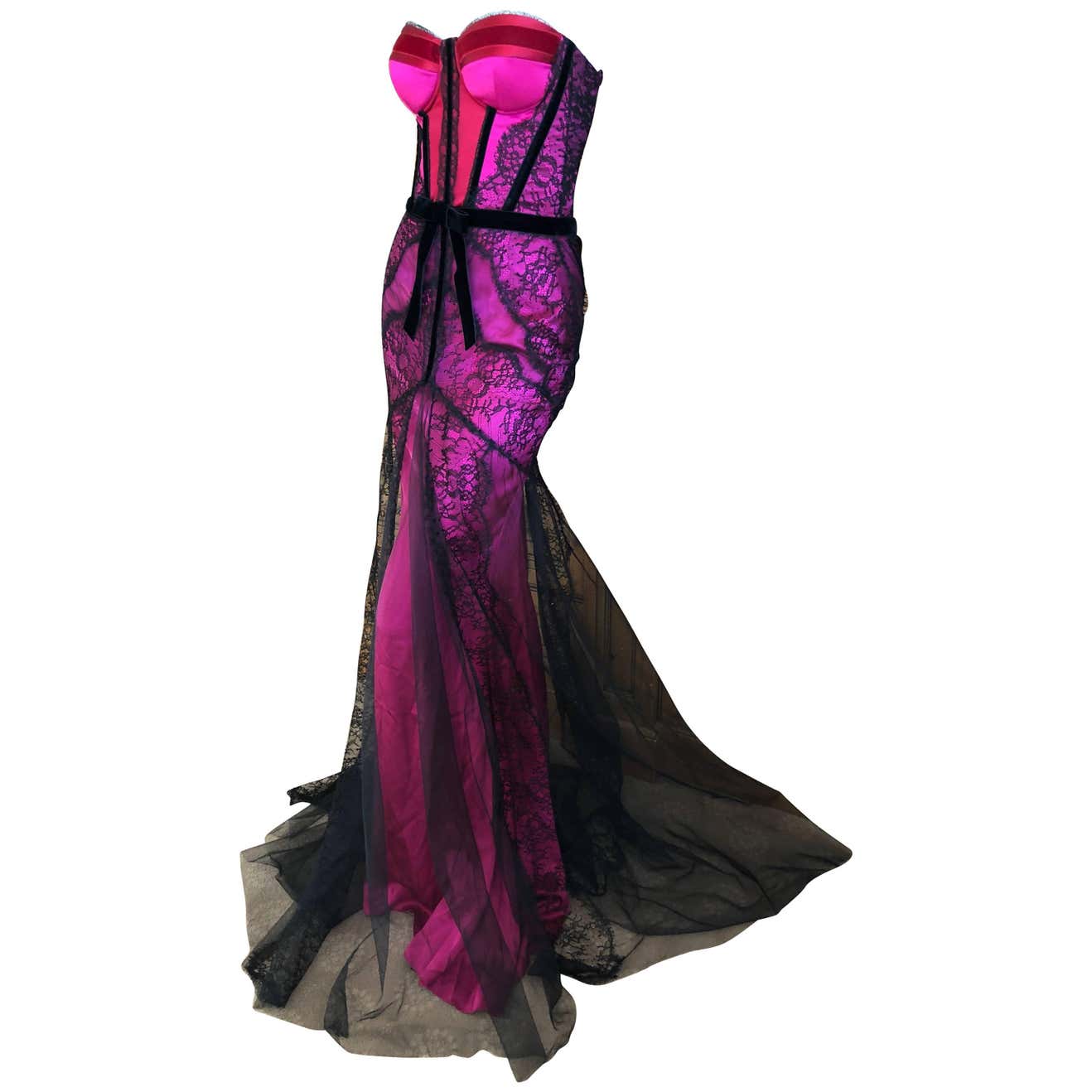 Zuhair Murad Supersexy Corset Dress with Lace Overlay NWT Size 0 For ...