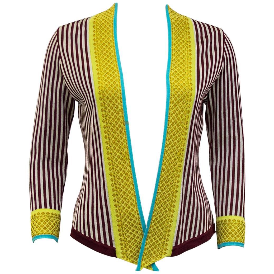 Anfang der 2000er Jahre Jean Paul Gaultier Kurze offene Strickjacke