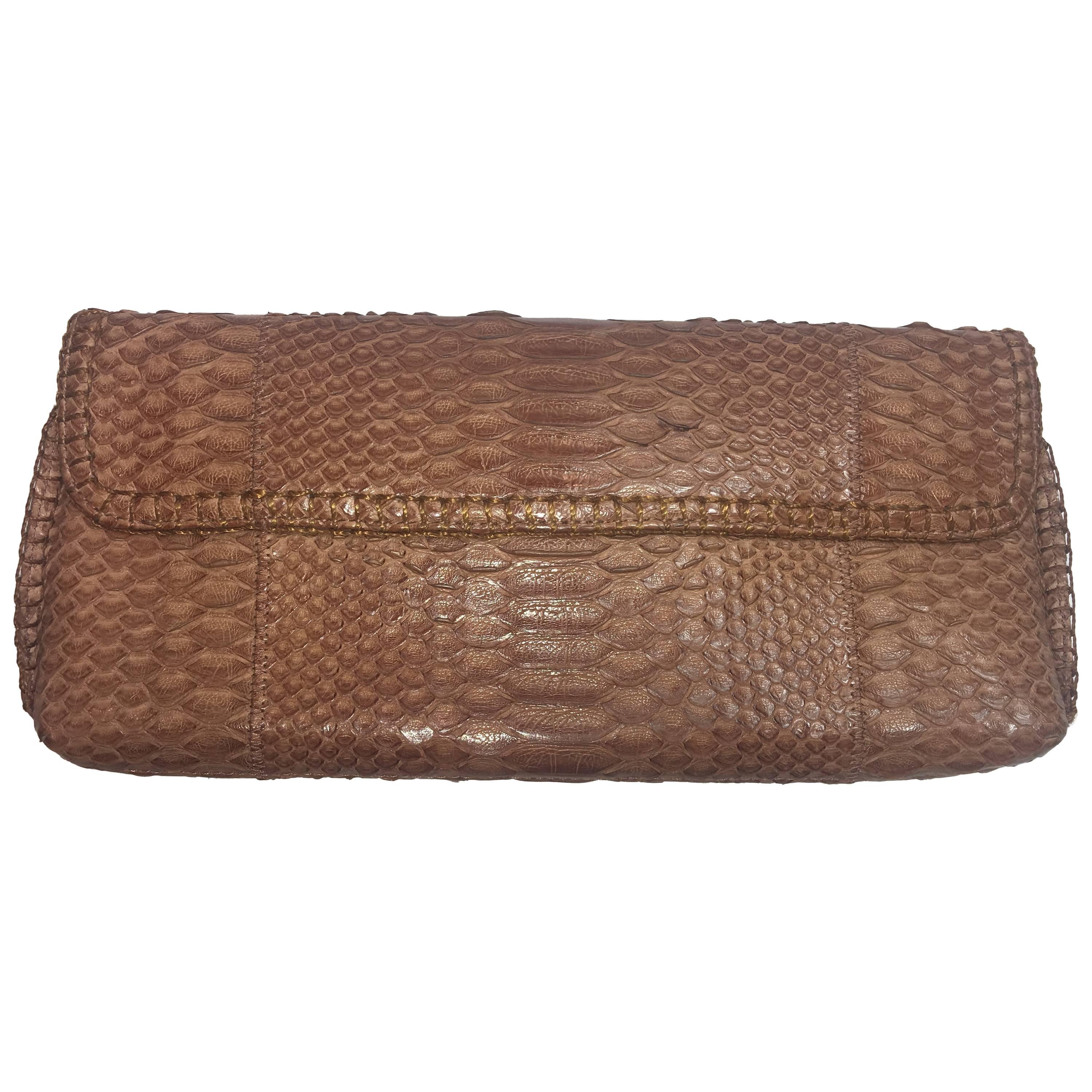 Carlos Falchi Python Clutch