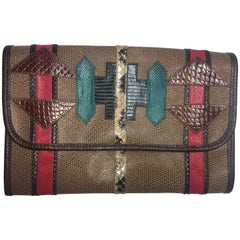 Carlos Falchi Aztec Clutch