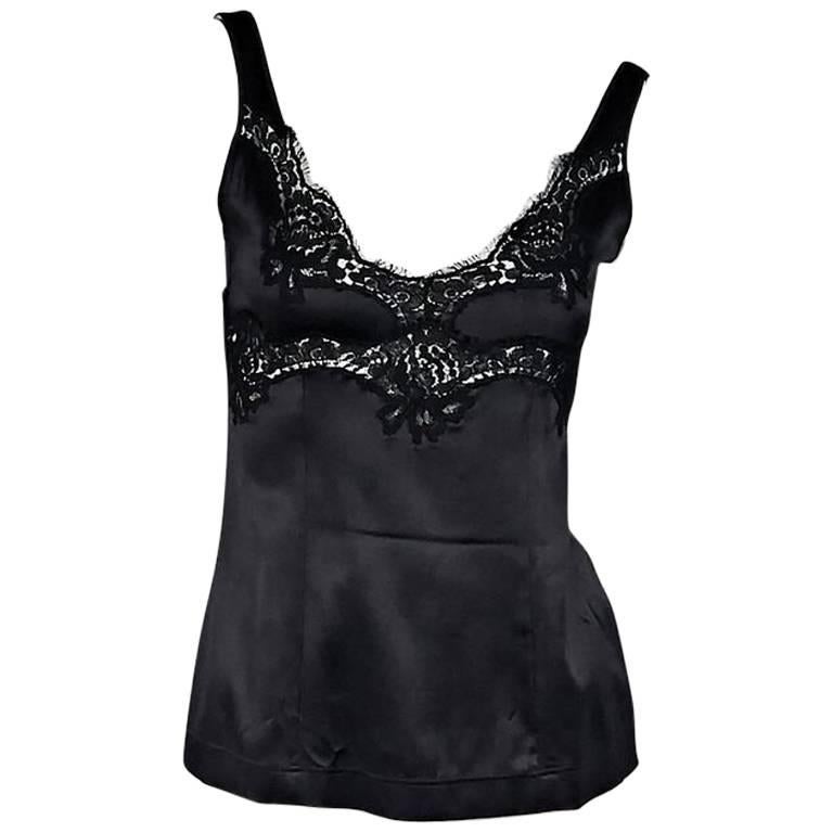 Black Dolce & Gabbana Lace-Trimmed Camisole