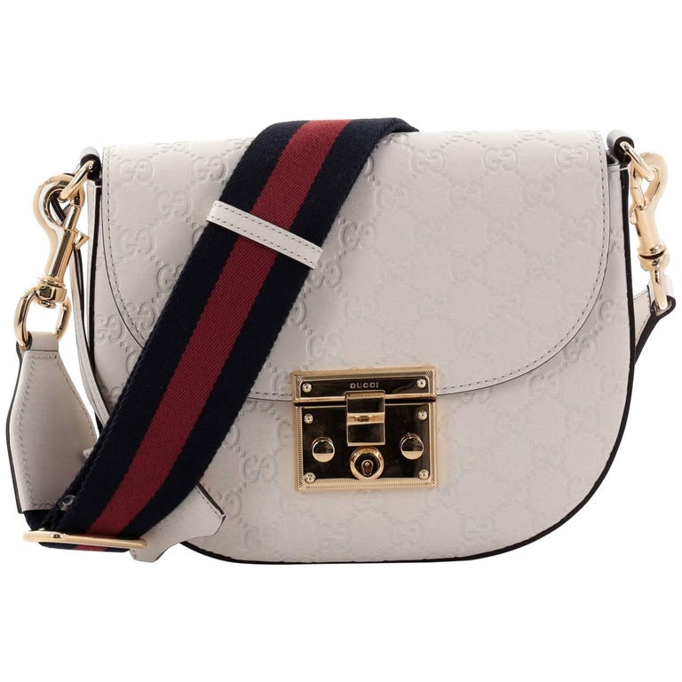 Gucci Padlock Saddle Shoulder Bag Guccissima Leather Medium at 1stDibs