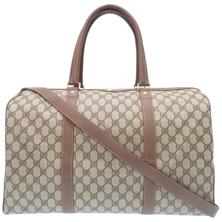 Gucci Monogram GG Supreme Men's Travel Carryall Duffel Tote Shoulder