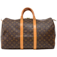 Louis Vuitton Vintage Keepall 45 Monogram Canvas Duffel Travel Bag