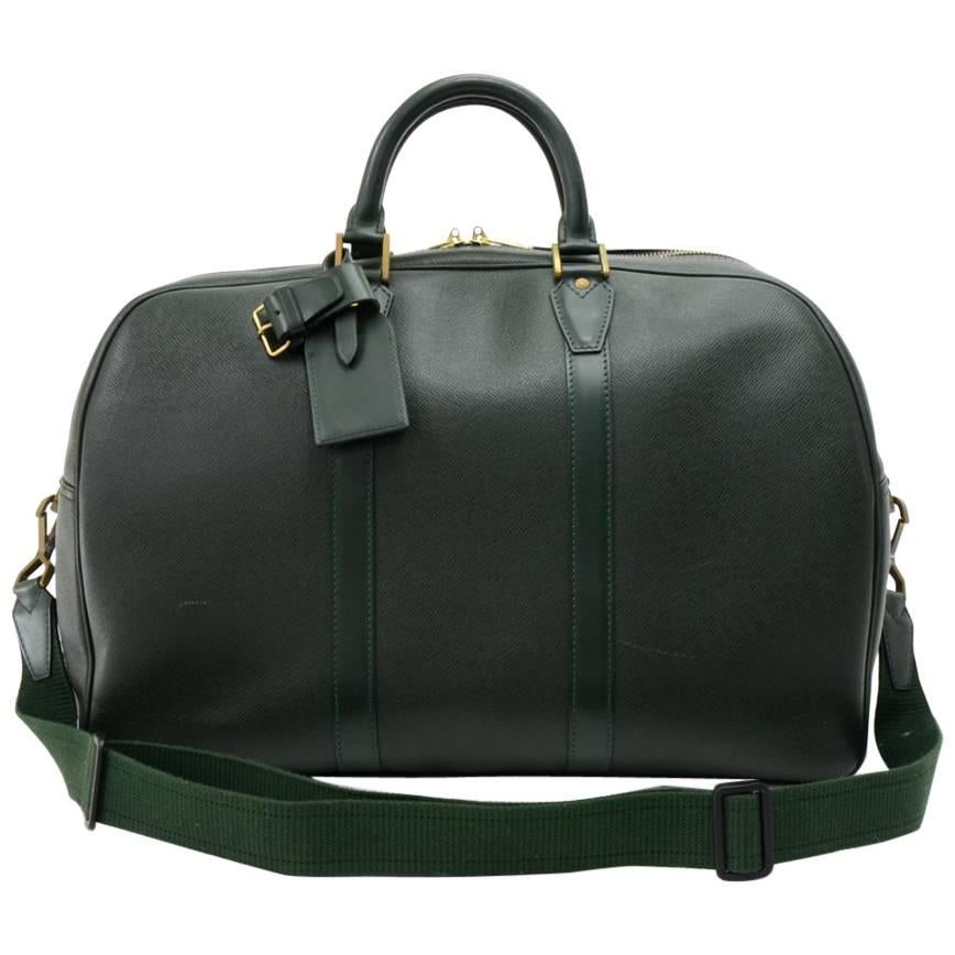 Louis Vuitton Vintage Kendall PM Dark Green Taiga Leather Travel Bag and Strap