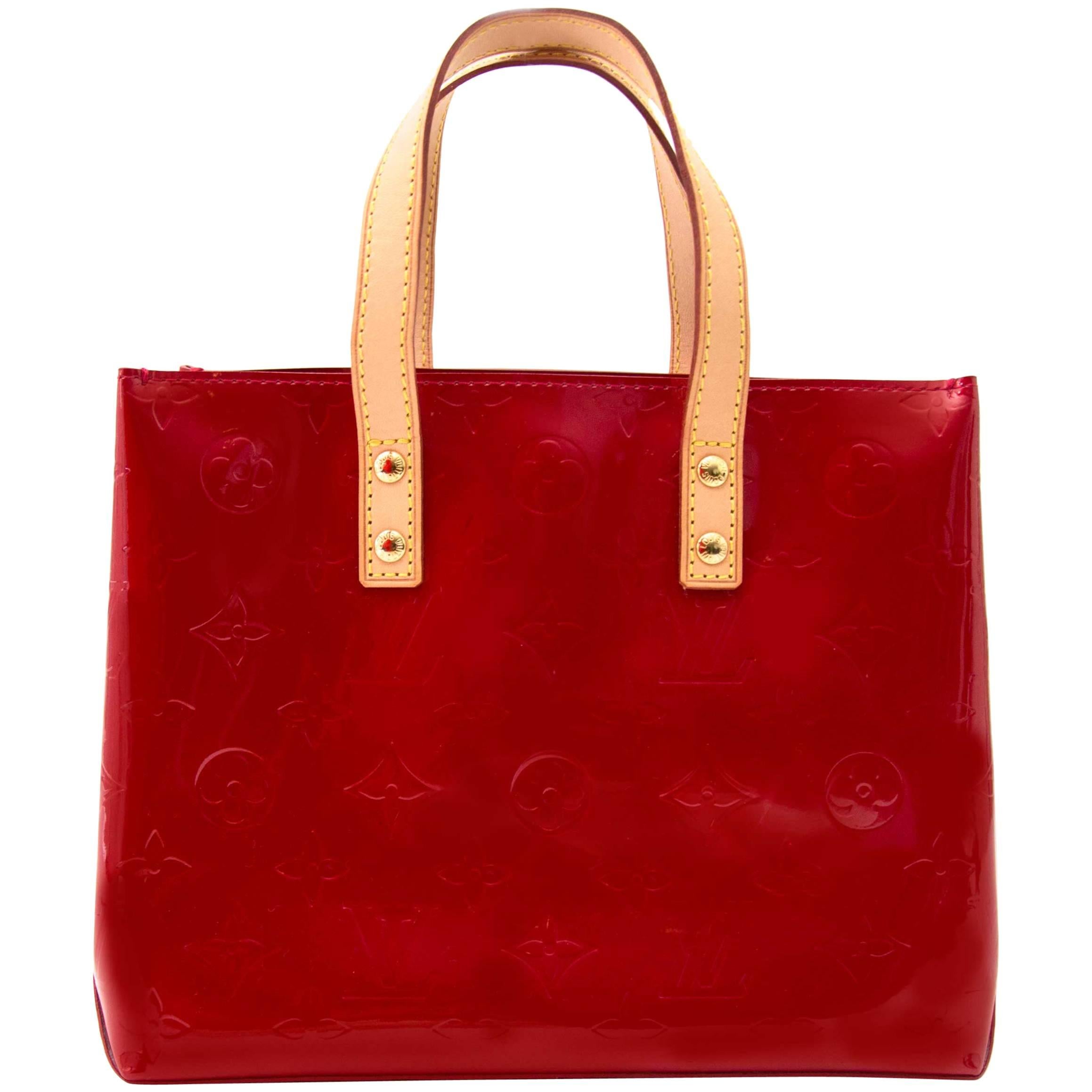Louis Vuitton Mini Reade Red Vernis Leather Tote Bag