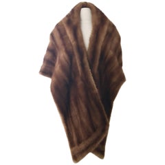 Vintage Whiskey Mink Fur Stole, 1950s 