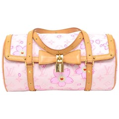 Louis Vuitton Cherry Blossom Papillon Pink Monogram Canvas Murakami Hand Bag