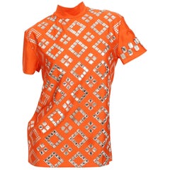 Jean Paul Gaultier Vintage Tangerine Mirrored Top