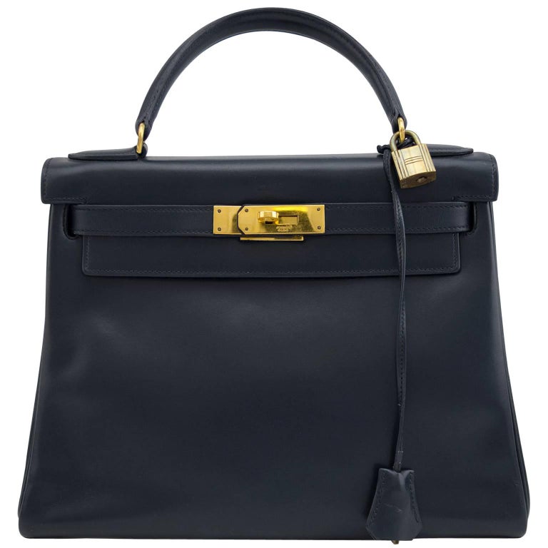 hermes kelly bag navy blue
