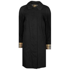 Burberry London Black Hooded Trench Coat sz US 6