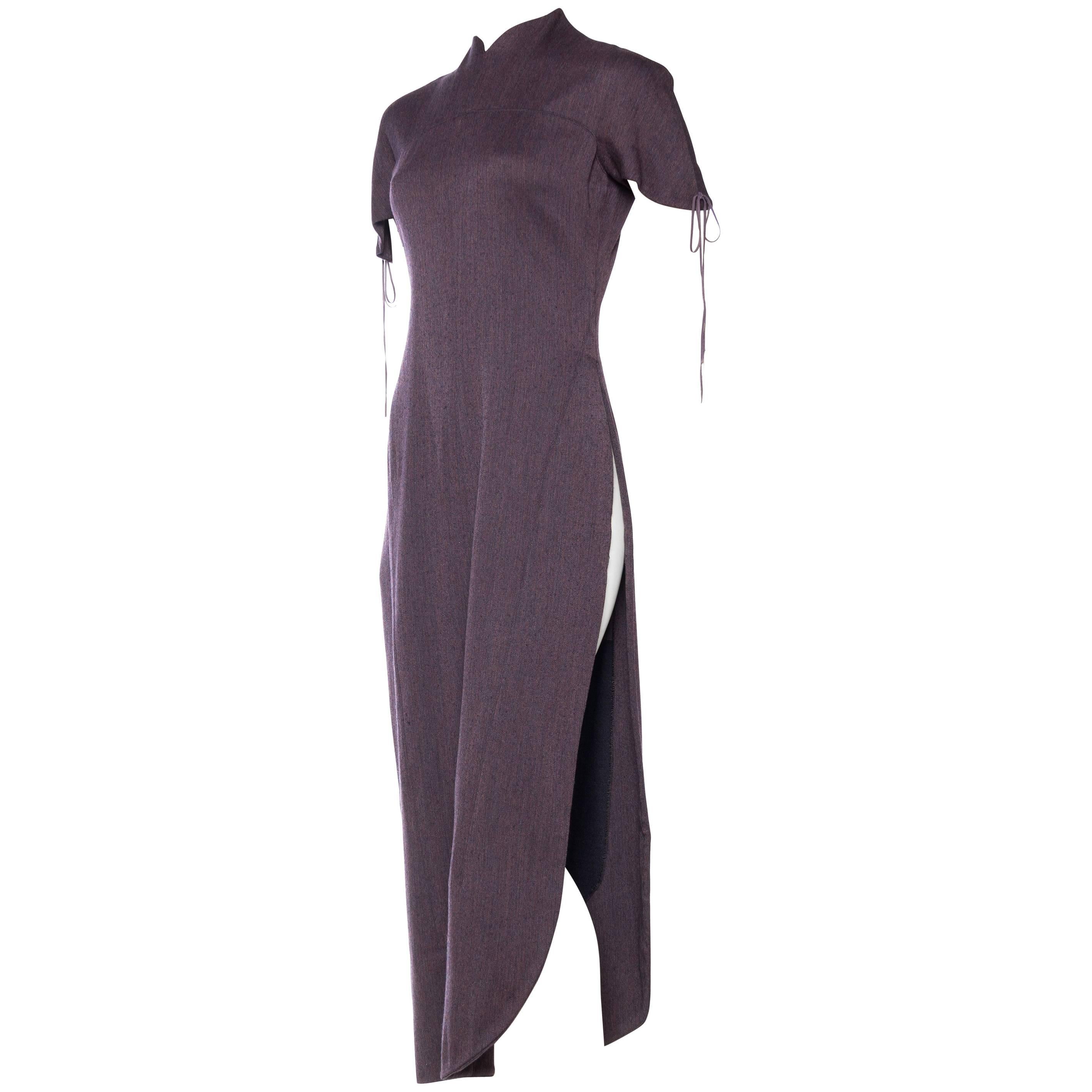 Minimalist Dress with High Slit, 1980s 