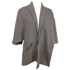 Vintage 1950s Black & White Houndstooth Stole