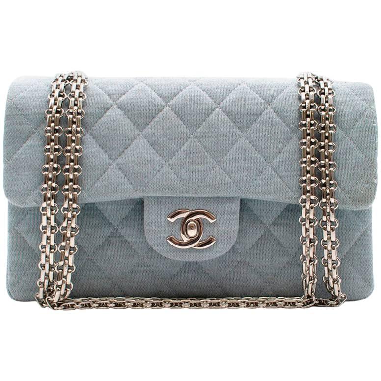 Chanel Jersey Small Double Flap Bag For Sale