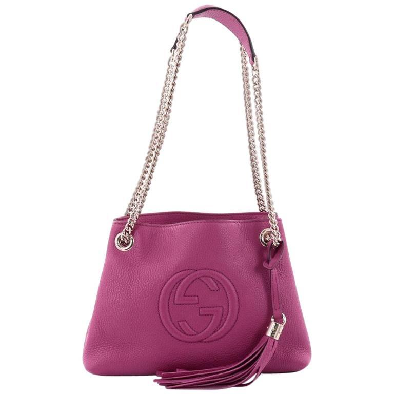 Gucci Soho Chain Strap Shoulder Bag Leather Mini