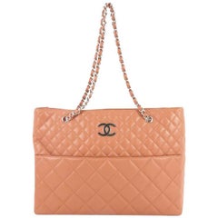 Chanel In The Business Tote Quilted Lambskin Large